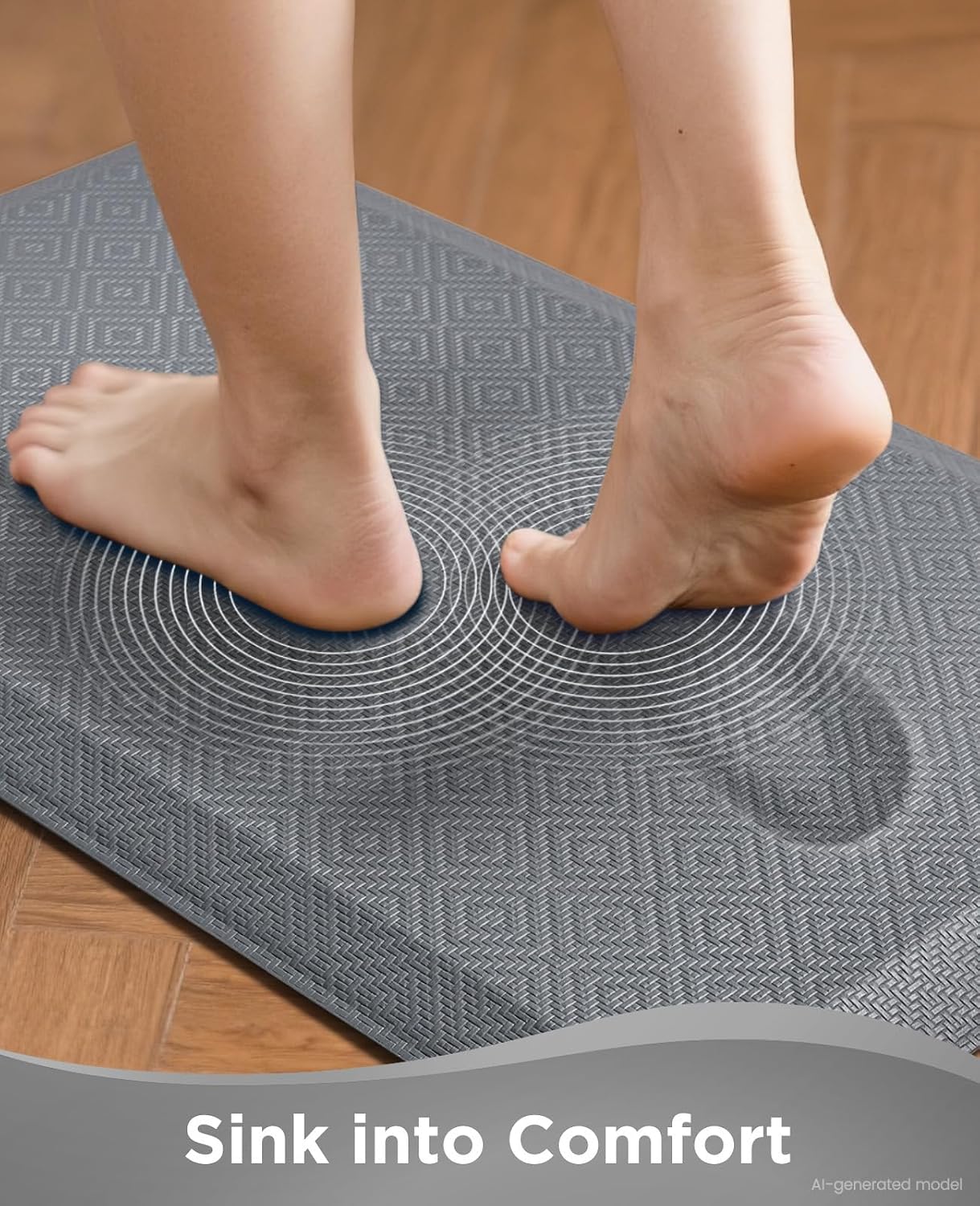 Thick Waterproof Anti Fatigue Kitchen Floor Mat