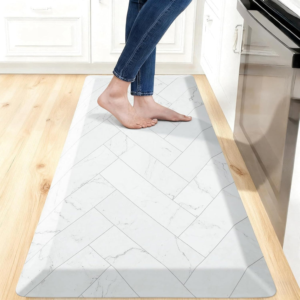 Teal Marble Extra Thick Memory Foam Anti Fatigue Mat