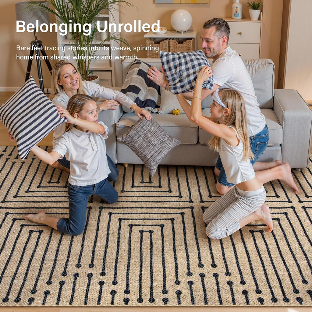 Farmhouse Jute Washable Runner Rug