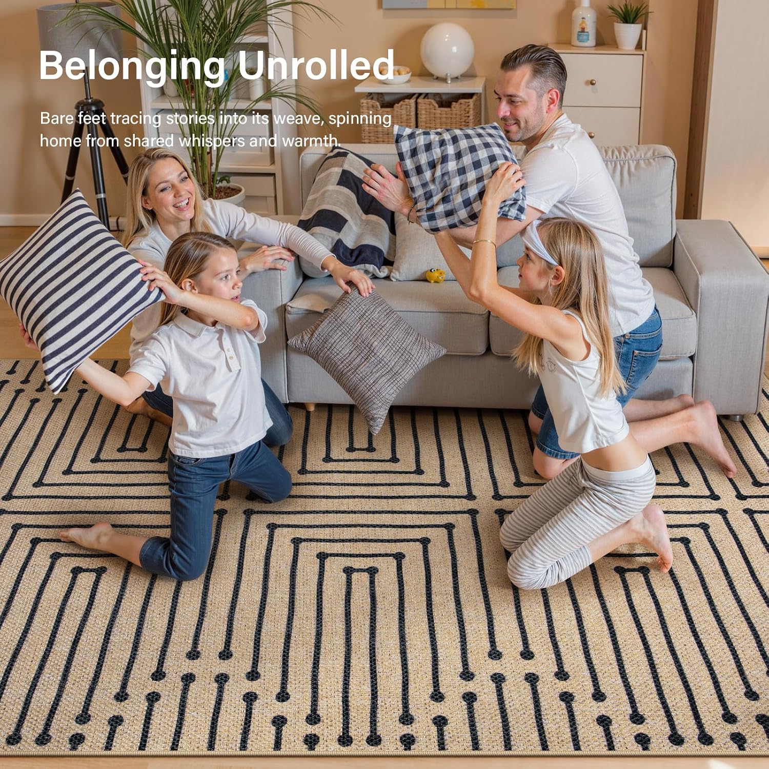 Farmhouse Jute Washable Runner Rug
