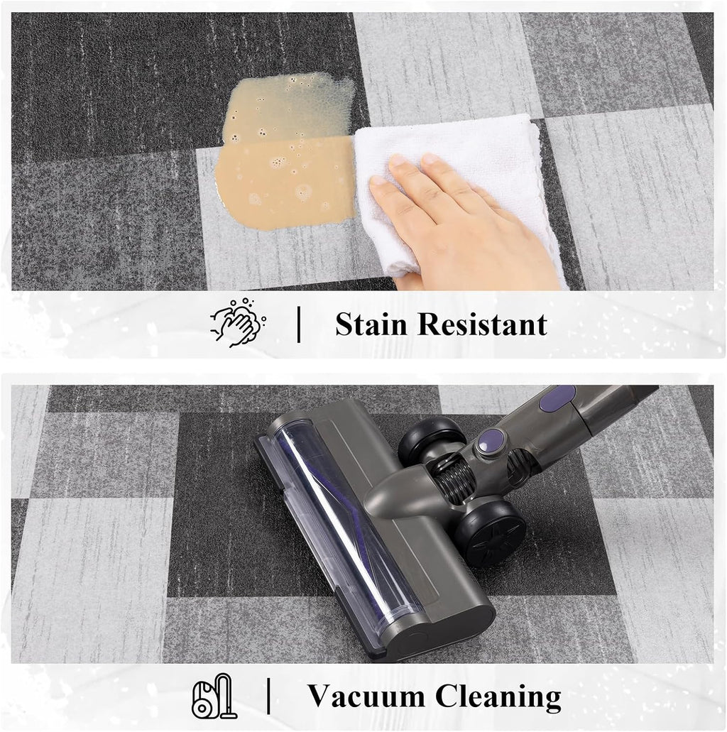 Grey Farmhouse Anti Fatigue Kitchen Runner Mat