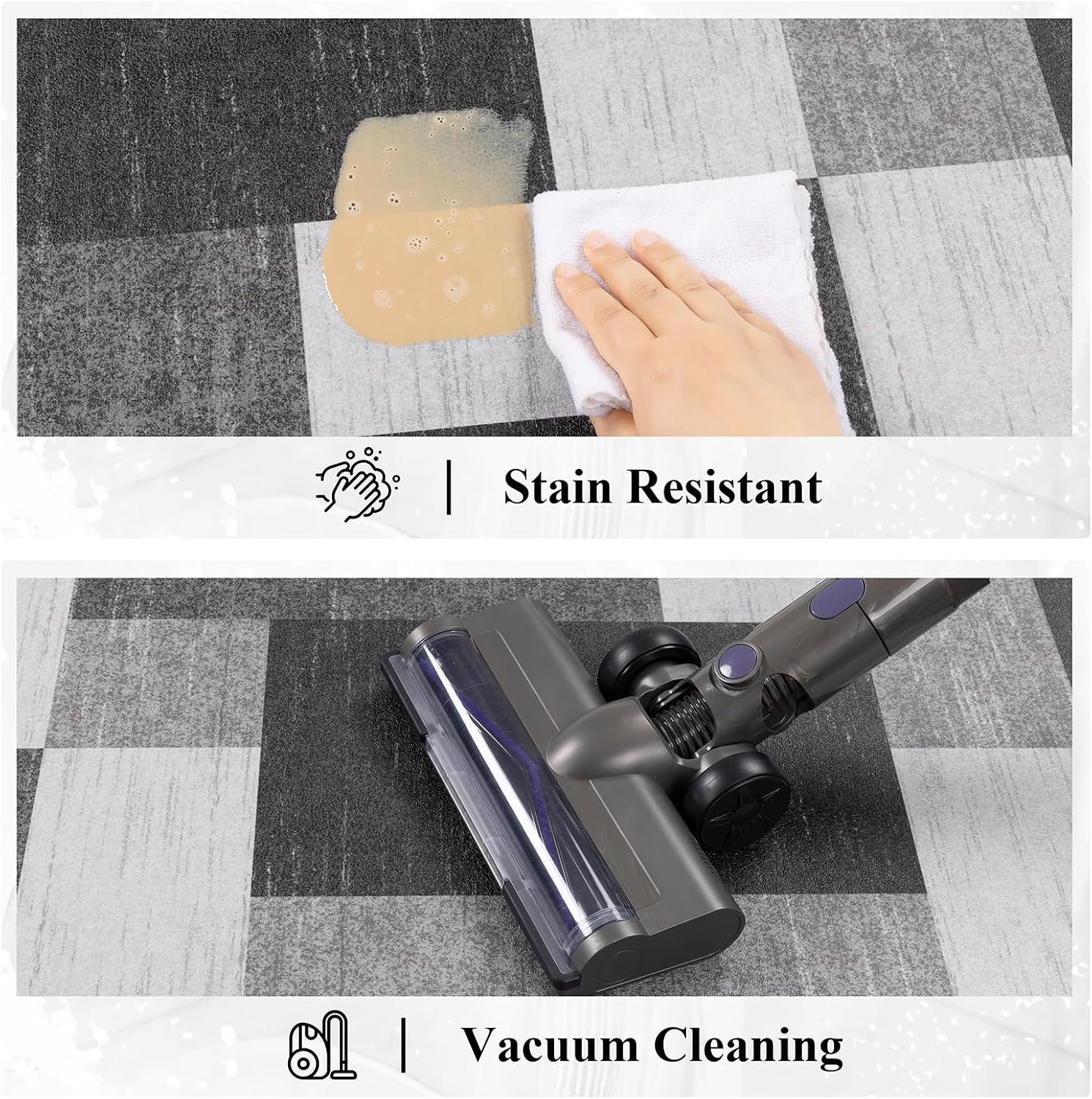Grey Farmhouse Anti Fatigue Kitchen Runner Mat