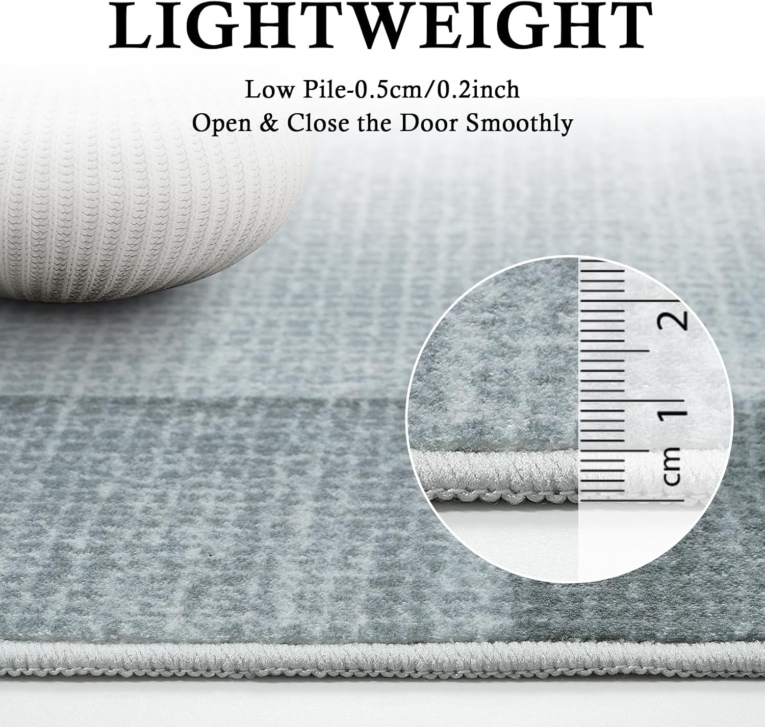 Grey Ombre Checkered Runner Rug