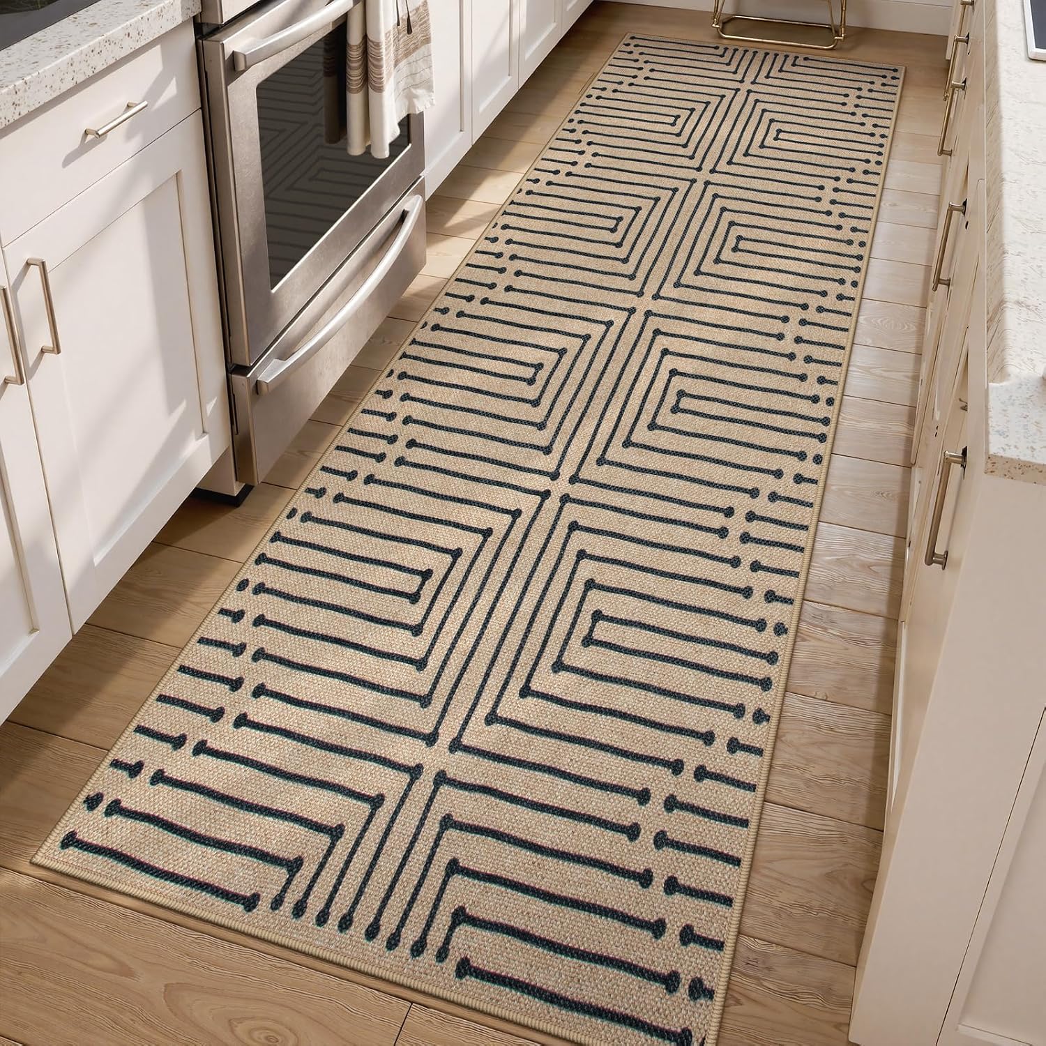 Farmhouse Jute Washable Runner Rug