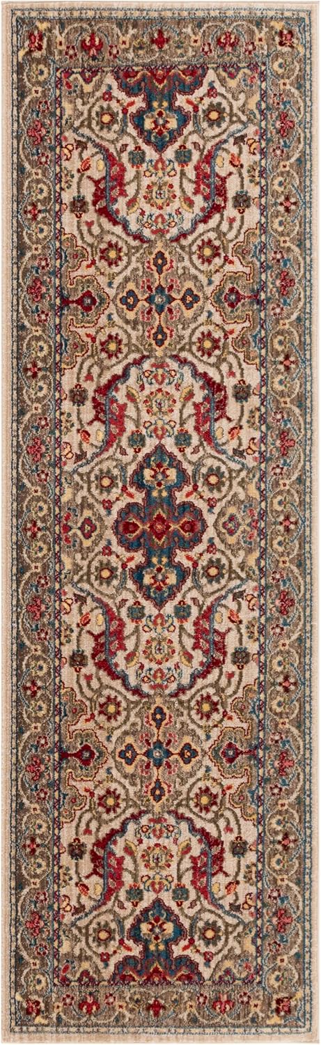 Ivory Taupe Soft Long Runner Rug