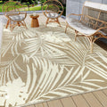 Green Plastic Straw Outdoor Patio Rug