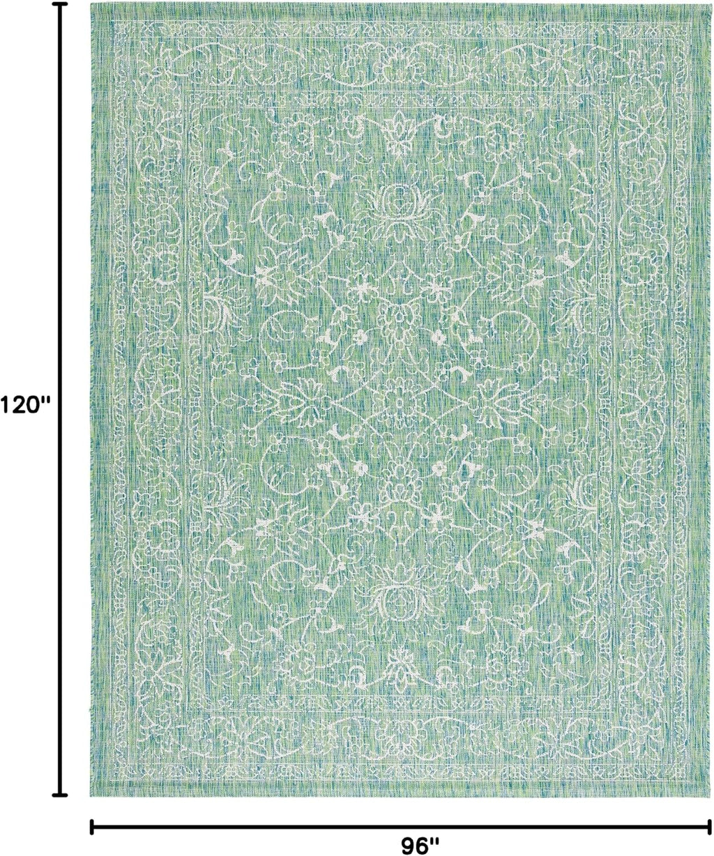 Green Ivory Waterproof Patio Rug