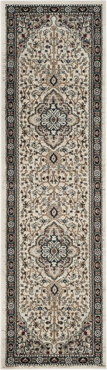 Cream Beige Oriental Runner Rug