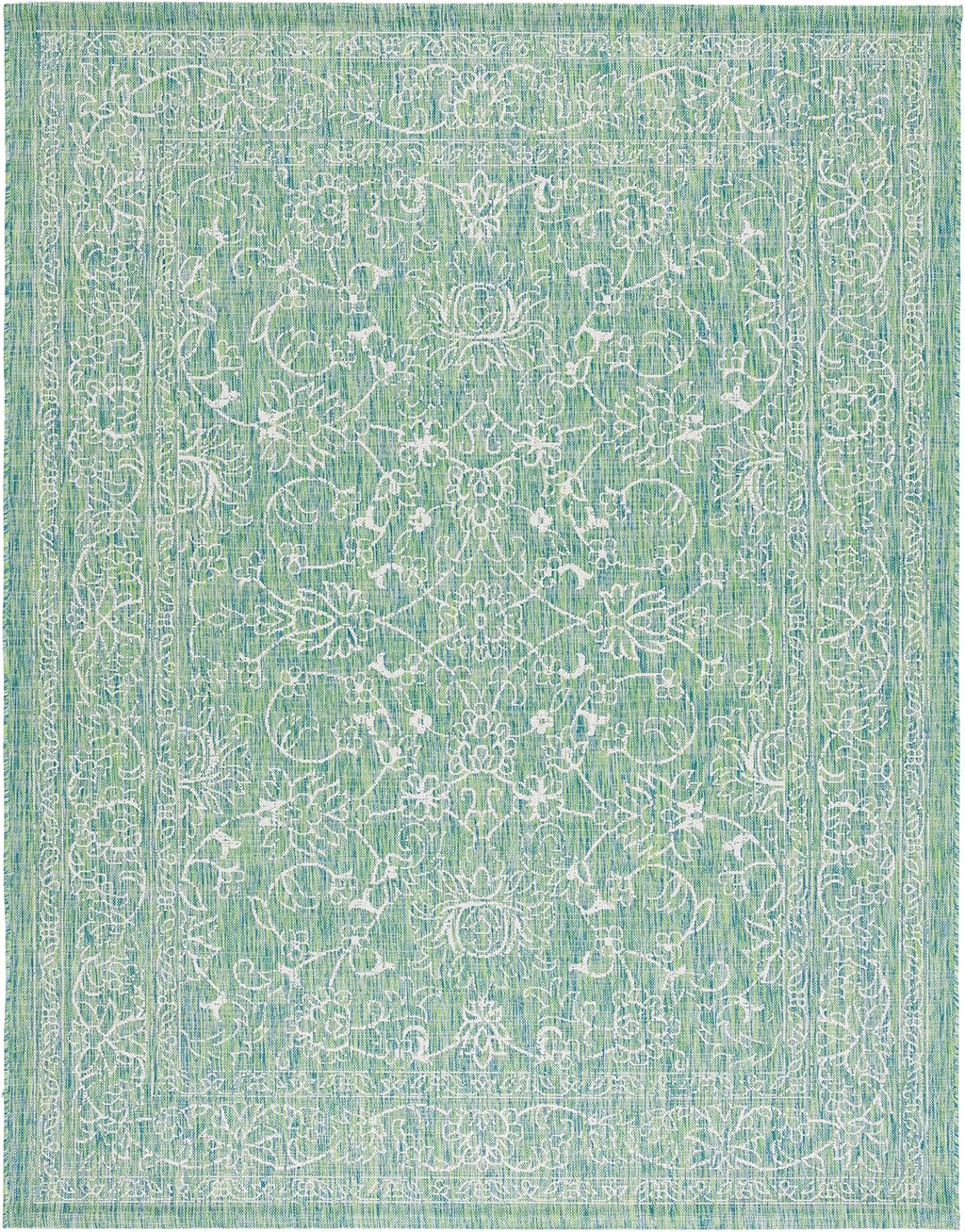 Green Ivory Waterproof Patio Rug