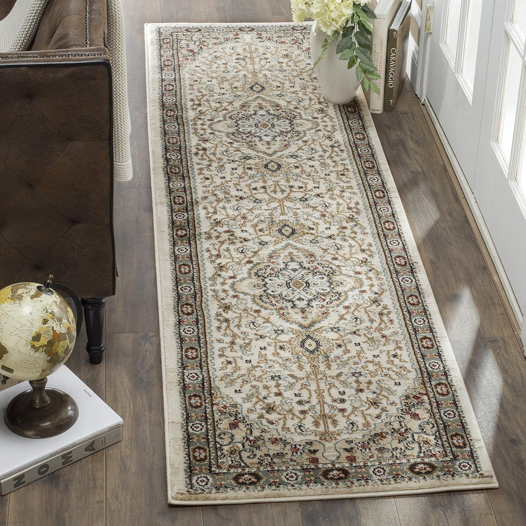 Cream Beige Oriental Runner Rug