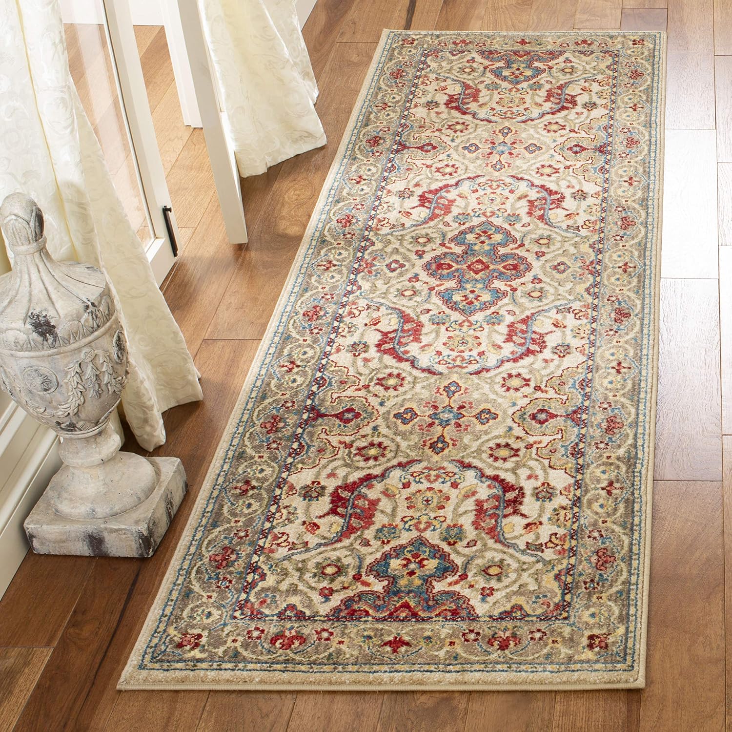 Ivory Taupe Soft Long Runner Rug
