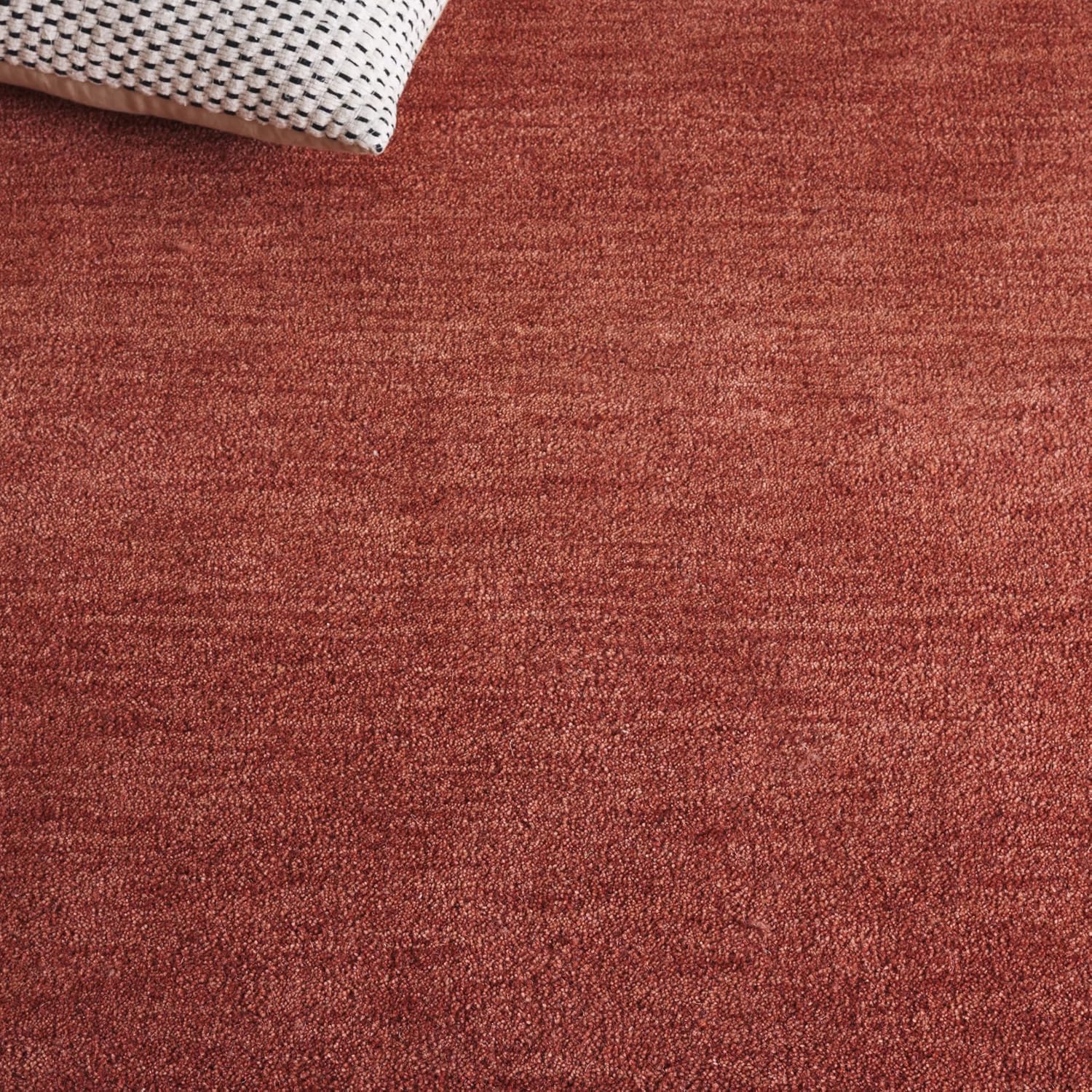 Red Ivory Handmade Wool Square Rug