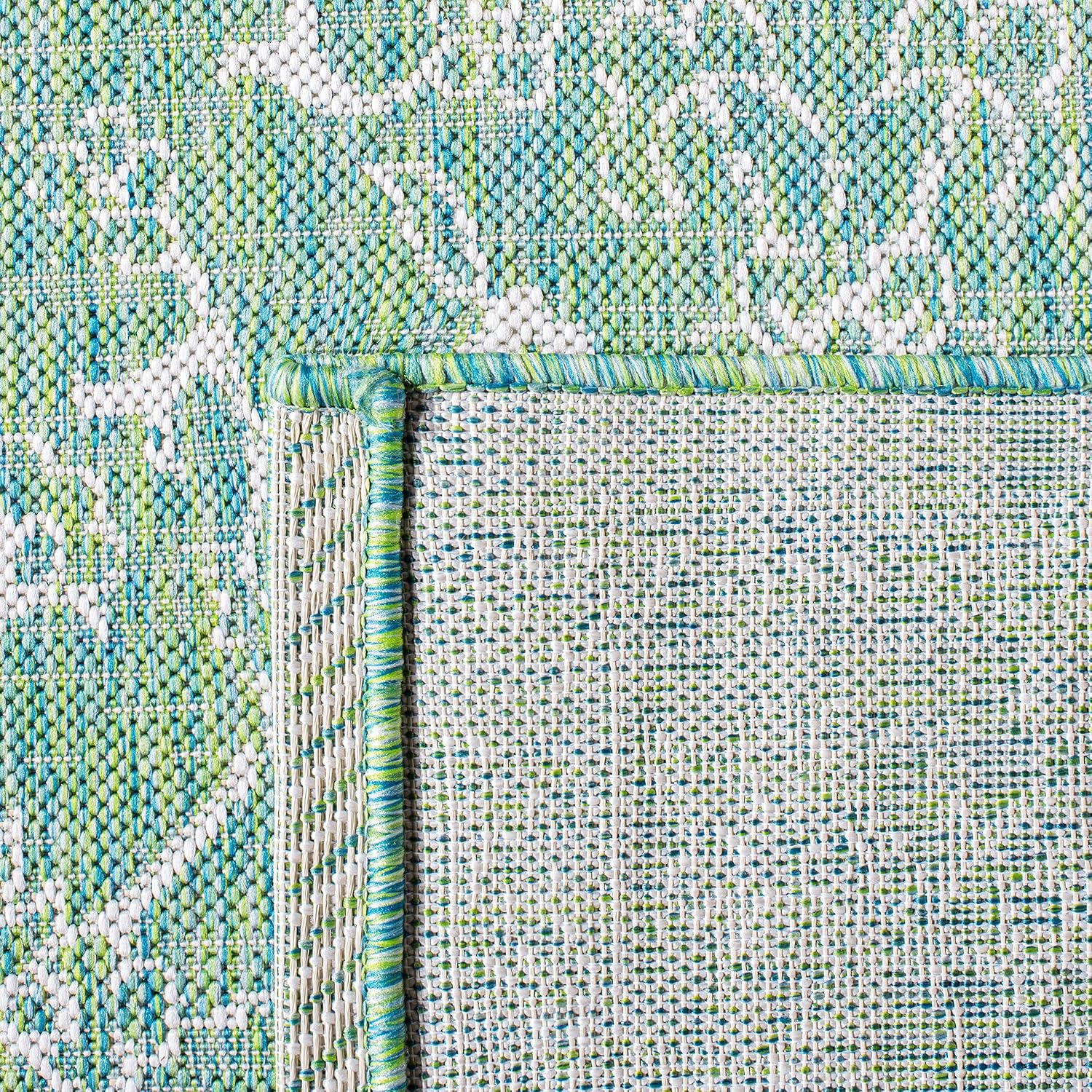 Green Ivory Waterproof Patio Rug